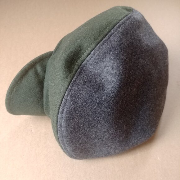 Vintage Penguin made in Canada Mens wool blend grey green cap hat with b… - Picture 2 of 10